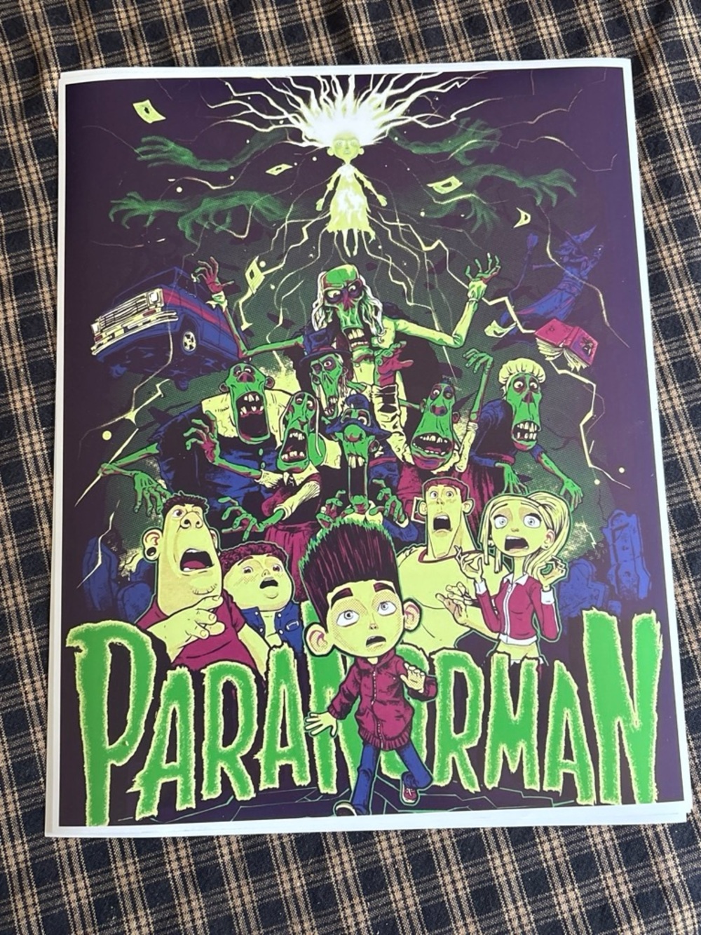 Paranorman Neon Green Art Print - Official Movie Poster Style 11x14